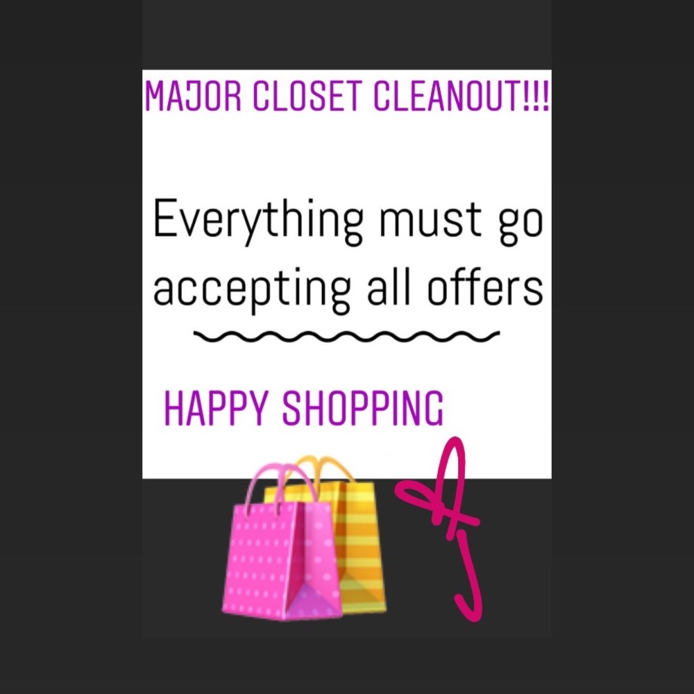 Closet clean out....everything must go!!!